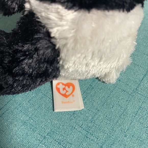 TY Beanie Boo Bamboo The Panda 6” Great Condition With Tag Green Eyes - Picture 6 of 6
